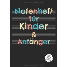 Uravas Store Notenheft Für Kinder Und Anfänger: Blanko Musik Notenheft Mit Extra Grossen Zeilenabständen Zum Noten Schreiben Lernen Für Kinder Und Kleine Komponisten (German Edition)