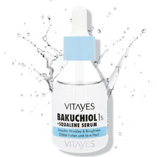 Uravas Store Vıtayes Retinol Alternatifi Bakuchiol%1 ve Squalene Cilt Serumu, Kırışıklık Karşıtı, Cilt Onarıcı, Sıkılaştırıcı, Hücre Yenileyici, Vegan, Gündüz ve Gece Serumu, 30 ml