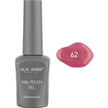 Uravas Store Alıx Avıen Işıltılı Koyu Pembe Kalıcı Oje 62-Yoğun Renk Veren Jel Oje 12 Ml-Nail Uv Gel Polish 62