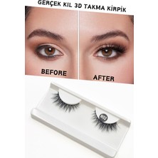 Uravas Store Ruby Face Doğal Görünümlü Gerçek Kıl Tam Boy Ipek Takma Kirpik (1 Çift) - Mink Eyelash No: N02