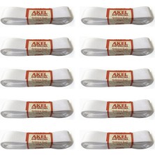 Akel Dar Dokuma Krem Saten Kurdele - 2 Cm. x 10 Metre - 10 Adet