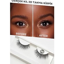 Uravas Store Ruby Face Doğal Görünümlü Gerçek Kıl Tam Boy Ipek Takma Kirpik (1 Çift) - Mink Eyelash No: JH03