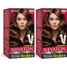 Uravas Store Nevaton Saç Boyası 7.7 Karamel Kahve 2'li Set
