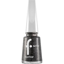Uravas Store Flormar Yoğun Simli Şeffaf Oje - Glitter Nail Enamel - GL036 BLACKSTAR-8682536049894
