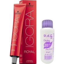 Uravas Store Igora Royal Saç Boyası 6-88 Koyu Kumral Yoğun Kızıl 60 ml Mini Oksidan 20 Volüm