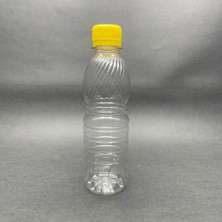 Uravas Store 250 cc Plastik Şişe - Sarı Kilitli Kapaklı- 0,25 Litre Kapaklı Pet Şişe x 10 Adet
