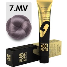 Uravas Store Glamlook Kalıcı Saç Boyası | 7.mv Kumral Metalik Viyole | 100 ml | Koruyucu, Nemlendirici, Besleyici Yağlar, Düşük Amonyak Seviyesi, Profesyonel 79 Renk