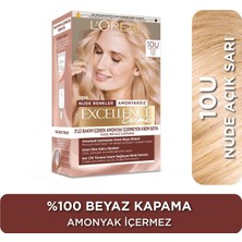 Uravas Store L'oreal Paris Excellence Creme Nude Renkler Saç Boyası - 10U Nude Açık Sarı