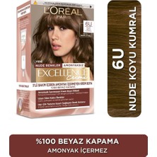 Uravas Store L'oreal Paris Excellence Creme Nude Renkler Saç Boyası - 6u Nude Koyu Kumral