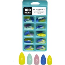 Uravas Store Fontenay Kutulu Balerin Protez Takma Tırnak 100'LÜ NO:138 Renkli