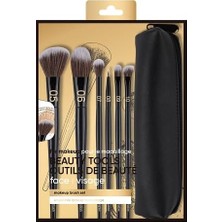 Uravas Store Black Gold Serisi Çantalı Makyaj Fırçası Seti 6 Parça