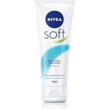 Uravas Store Nıvea Soft Nemlendirici Bakım Kremi, 75ML, Yüz Vücut ve El Kremi, Jojoba Yağı ve E Vitamini ile