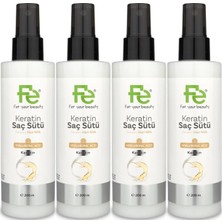 Uravas Store Fe Keratin Saç Sütü 200ML, 4'lü Set