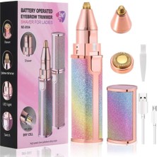 Uravas Store Bayanlar Için Özel Tasarım Şık Simli Kaş Düzeltici Tüy Temizleyici USB Şarjlı Işıklı Açma Kapama Düğmeli Mükemmel Bir Ürün