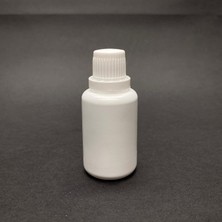 Uravas Store Mat Beyaz Plastik Şişe, Kilitli Kapaklı 30 ml x 10 Adet