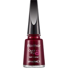 Uravas Store Flormar Oje- Quick Dry Nail Enamel Çabuk Kuruyan Koyu Bordo Oje 8690604378784 34000009-QD22 Red Velvet One Size