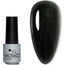 Uravas Store Momo Professional Kalıcı Oje S016 Hafif Simli Siyah 4 ml