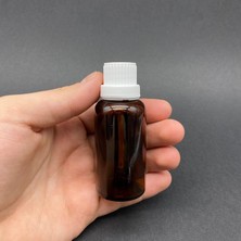 Uravas Store 30 cc Fırçalı Cam Şişe - Amber - 30 ml Kilitli Kapaklı Fırçalı Cam Şişe x 3 Adet