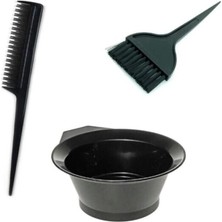Uravas Store Saç Boya Fırçası+Krepe Tarağı+Boya Kabı Saç Boyama Seti