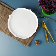 Uravas Store Aryıldız Lunar Yuvarlak Servis Tabağı Renkli Desenli 27 cm