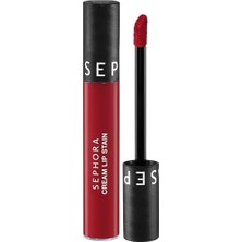 Uravas Store Sephora Cream Lip Stain – Bulaşmayan Kadife Bitişli Ruj - Mat Likit Ruj 128 Fancy Raspberry