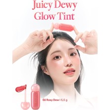 Uravas Store Dasique Parlak Bitişli & Hafif Renkli Nemlendirici Etkili Tint Juicy Dewy Glow Tint (06 Rosy Dew)