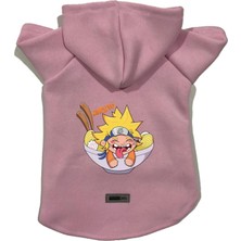 Uravas Store Kapişonlu Polar Sweatshirt Köpek ve Kedi Kıyafeti & Elbisesi Pembe Naruto M