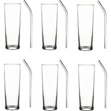 Uravas Store Pasabahce Paşabahçe Cam Pipetli Votka Limonata Bardağı Meşrubat Bardak Seti 12 Parça