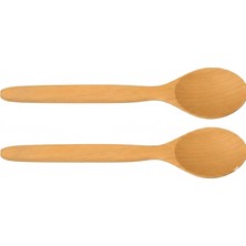 Uravas Store Ahşap Kaşık 2’li Set – Doğal Ahşap Mutfak Kaşıkları