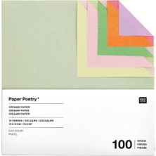 Uravas Store Origami Duo Color, Pastel Fsc Mıx, 15 x 15 Cm, 100 Blatt