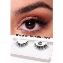 Uravas Store Ruby Face Doğal Görünümlü Gerçek Kıl Tam Boy Ipek Takma Kirpik (1 Çift) - Mink Eyelash No: Pd-59