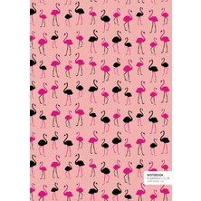 Uravas Store Flamingo Club Notebook - A4: (Salmon Edition) Fun Notebook 192 Lined Pages (A4 / 8.27X11.69 Inches / 21X29.7CM)
