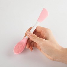 Uravas Store Çift Taraflı Maske Sürme Fırçası ve Siyah Nokta Temizleyici Peeling Fırçası Maske+Peeling-Fırçası