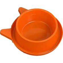 Uravas Store Miapet Plastik Kedi Kulaklı Mama ve Su Kabı 400 ml Turuncu