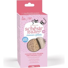 Uravas Store Schesir Baby Tavuk ile Somon Mus ve Fileto Konserve 3X55G