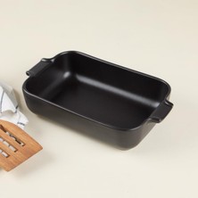 Uravas Store Aryıldız Elissa Dikdörtgen Fırın Kabı Mat Siyah 23 cm