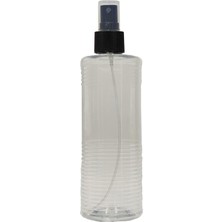 Uravas Store Alsun 100 Adet 400 ml Şeffaf Kolonya,dezenfekten,suluk Berber ve Kuaförler Için Boş Siyah Spreyli Pet Şişe