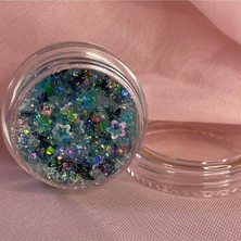 Uravas Store Hb Tasarım Glitter Jel Far Parıltı Sim -20 Aqua Butterfly