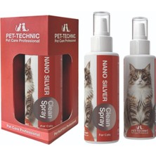Uravas Store Nano Silver Clean Spray Kedi, Tüy ve Deri Bakımı, Kolloidal Nano Gümüş, 100 Ml, Sprey