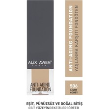 Uravas Store Alıx Avıen Yaşlanma Karşıtı Vitamin Içeren Nemlendirici SPF15 Fondöten - Anti Aging Foundation 506 Light Honey