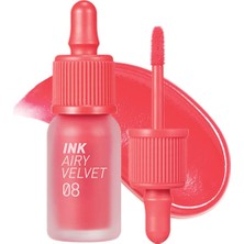 Uravas Store Peripera Uzun Süre Kalıcı Hafif Formüllü Kadife Bitişli Tint Ink Airy Velvet (8 Pretty Orange Pink)