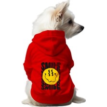 Uravas Store Mpz Pets Kedi ve Köpek Kıyafeti & Elbisesi Kırmızı Hoodie Smile S