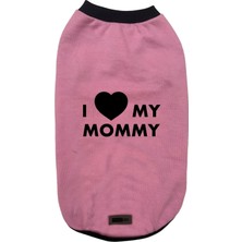 Uravas Store Monopetz Yeni Sezon Köpek ve Kedi Kıyafeti - Pembe I Love Mommy M Beden