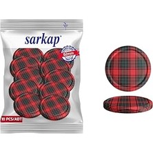 Uravas Store Sarkap Kavanoz Kapağı, 82MM, Hava Geçirmez, Sızdırmaz, Konserve Için Uygun, 10'lu Paket (Ekoseli)