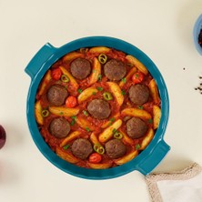 Uravas Store Aryıldız Elissa Rölyefli Yuvarlak Fırın Kabı 32.5 cm
