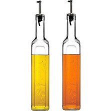 Uravas Store Pasabahce 2 Li Yağlık Sirkelik 500 cc 80229, Metal Uçlu Sosluk, Cam Yağdanlık
