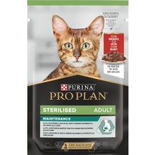 Uravas Store Pro Plan Sterilised Pouch Sığır Etli Kısır Kedi Yaş Maması, 85GR Tekli