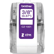 Uravas Store Brother Orijinal CZ-1001 3/8" (0,9 Cm) 9 mm Genişlik x 13 Ft (5 M) Uzun Etiket Rulosu Çinko Sıfır Mürekkep Teknolojisine Sahip