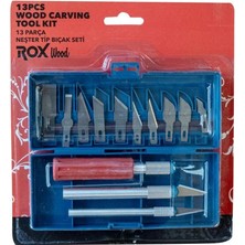 Uravas Store Rox Wood 153ROX184508 13 Parça Neşter Tip Bıçak Seti