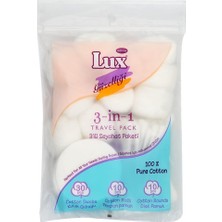 Uravas Store Lux 3'lü Seyahat Paketi - Kulak Temizleme Pamuğu, Top ve Disk Pamuk